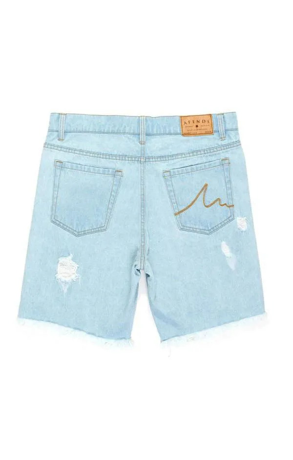 Afends Mens Cut Off - Cut Off Denim Shorts