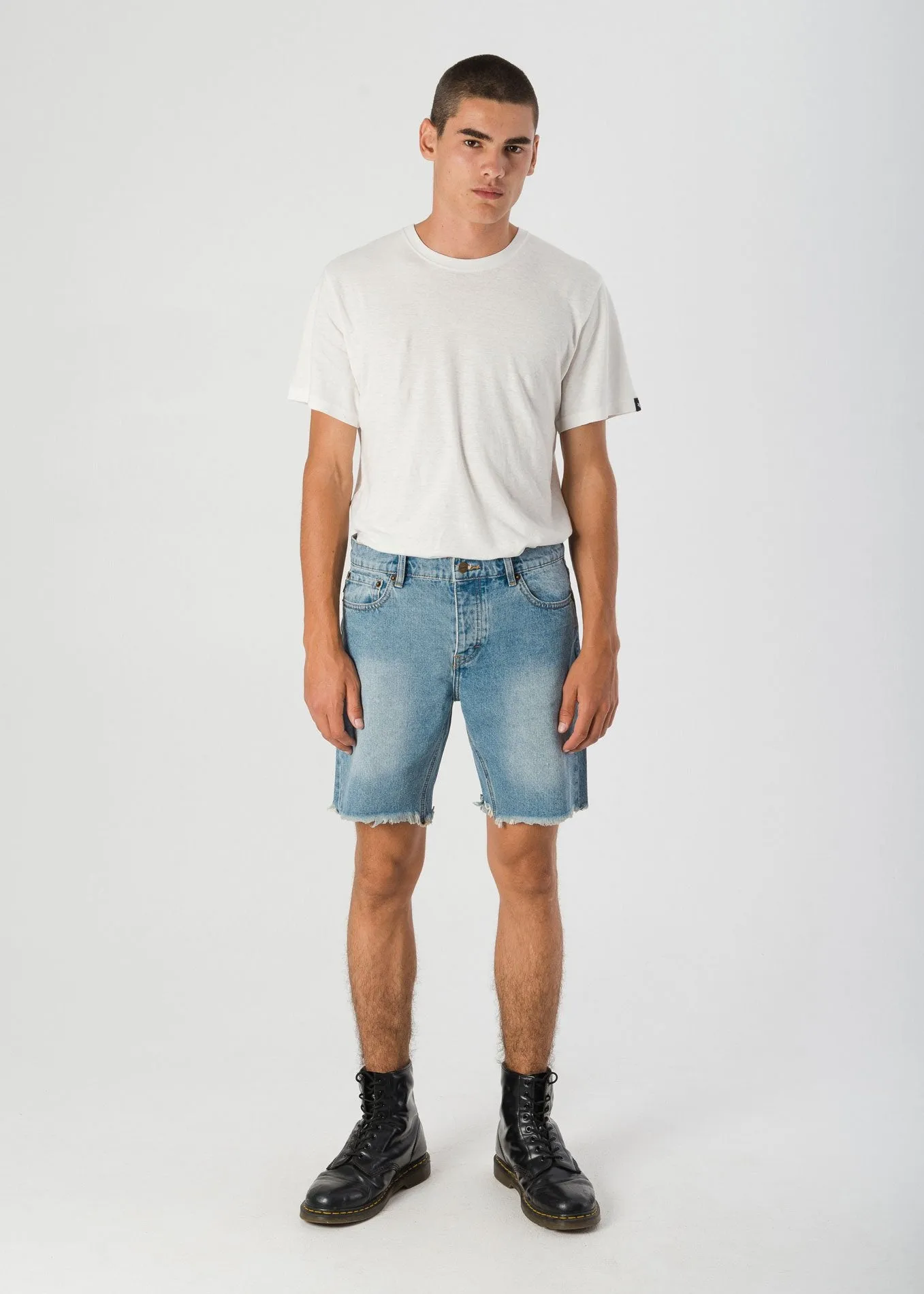 Afends Mens Stock - Cut Off Denim Short