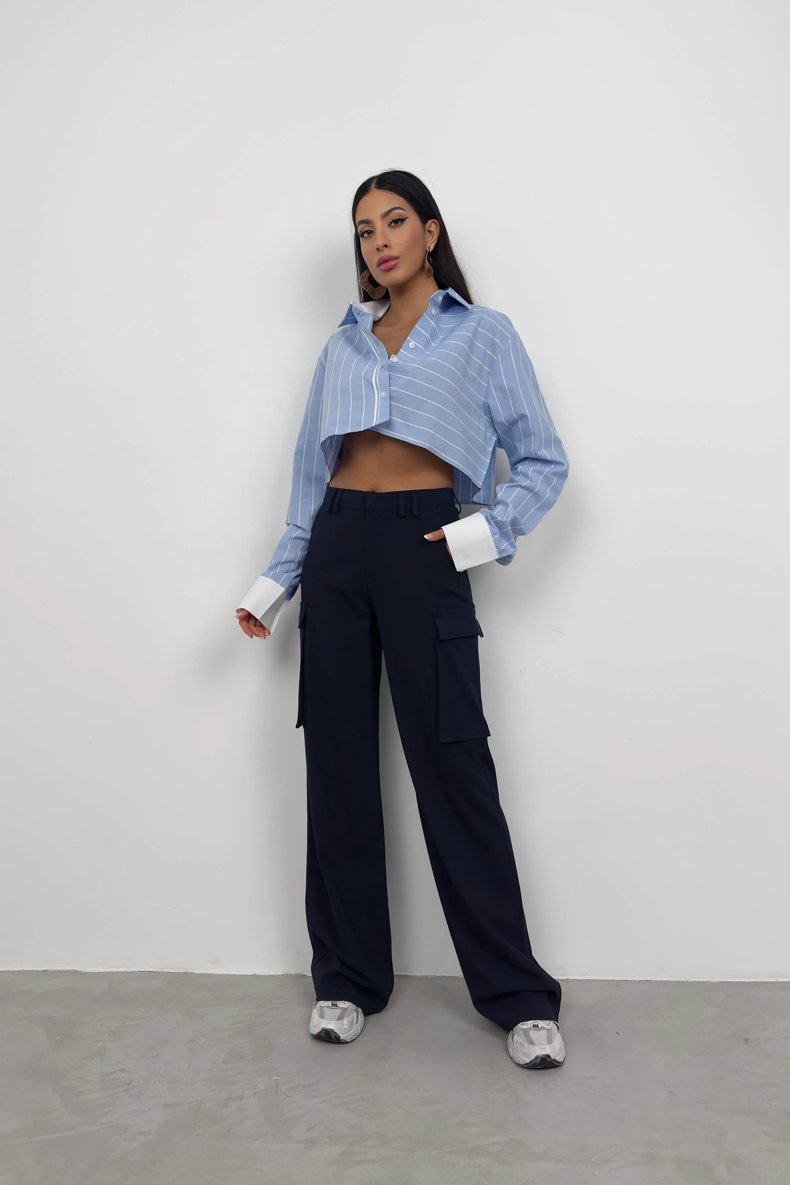 Cargo Pocket High Waist Trousers