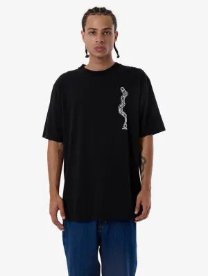 Chain Of Disorder Oversize Fit Tee - Black