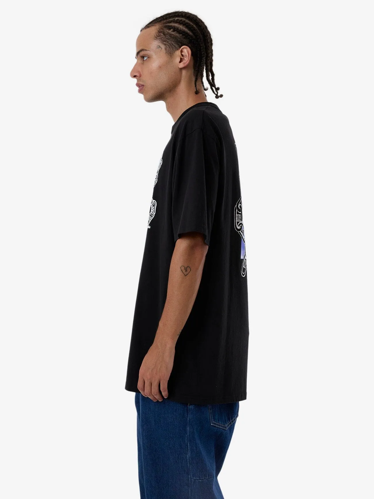 Chain Of Disorder Oversize Fit Tee - Black