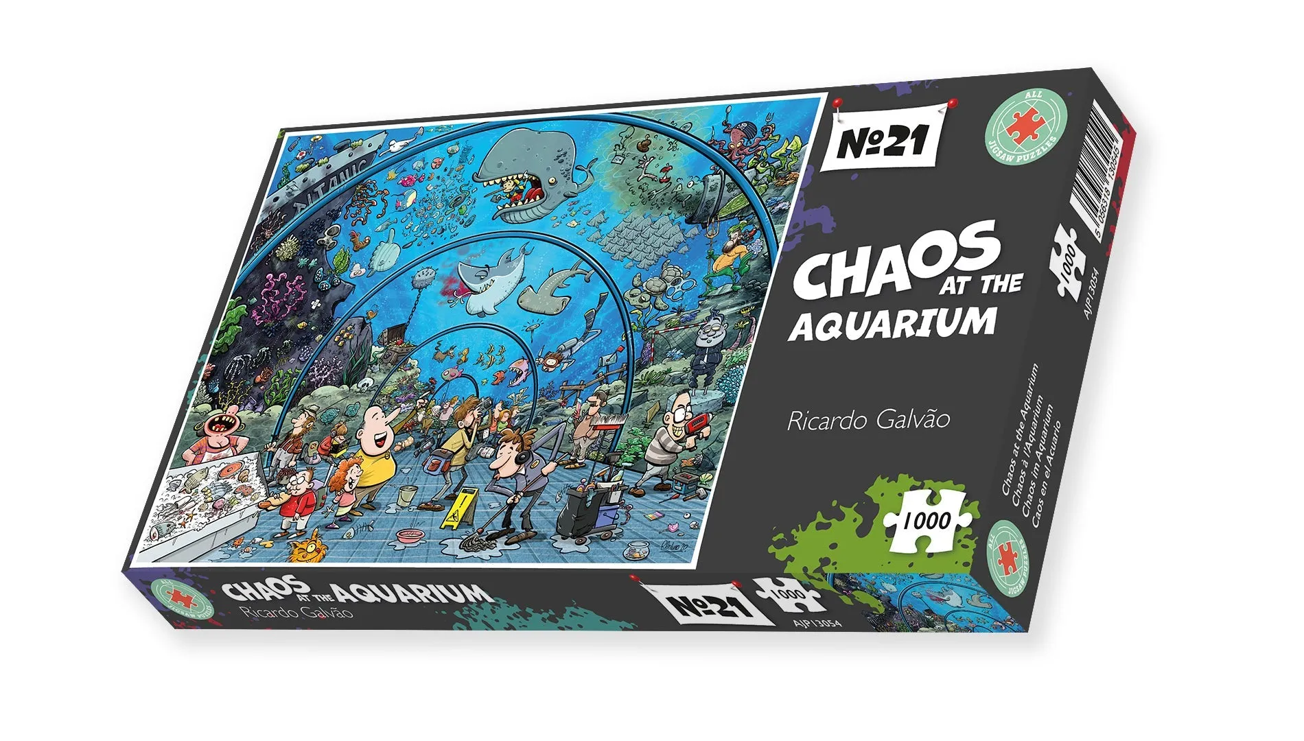 Chaos at the Aquarium 500 or 1000 Piece Jigsaw Puzzle - Chaos no. 21