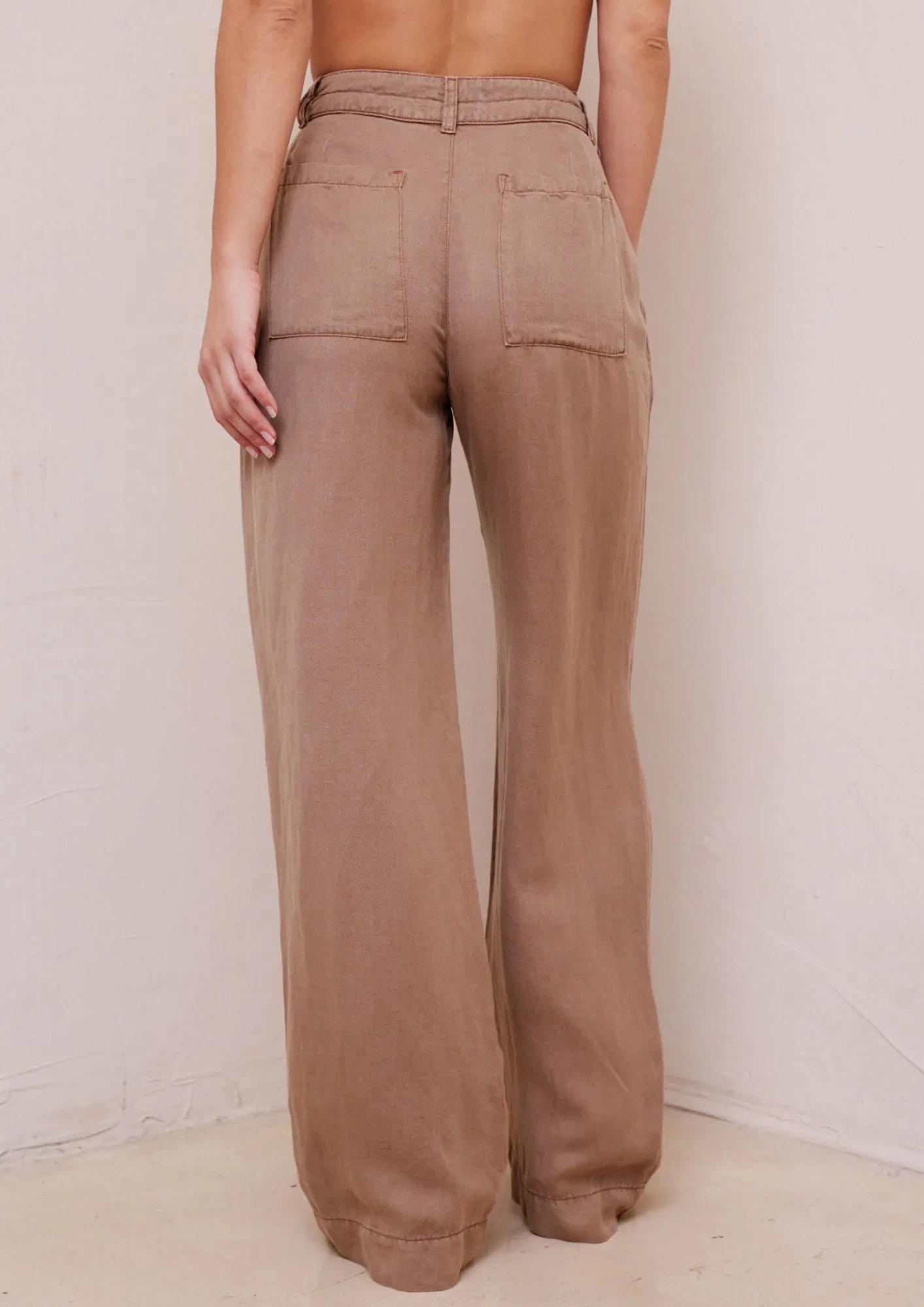 Clean Hem High Waist Pants