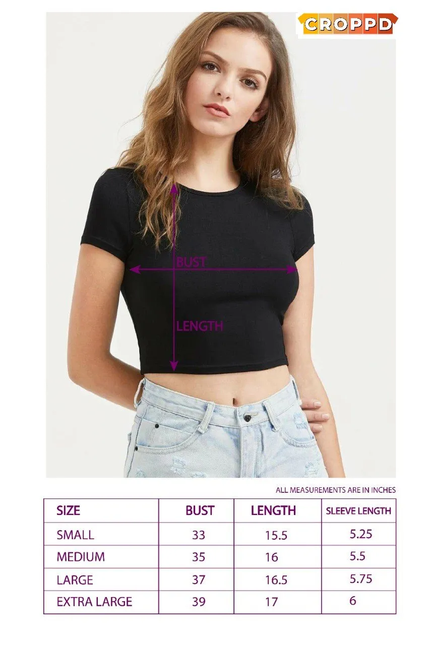 Coffee Keeps Me Going Graphic Printed Purple Crop Top