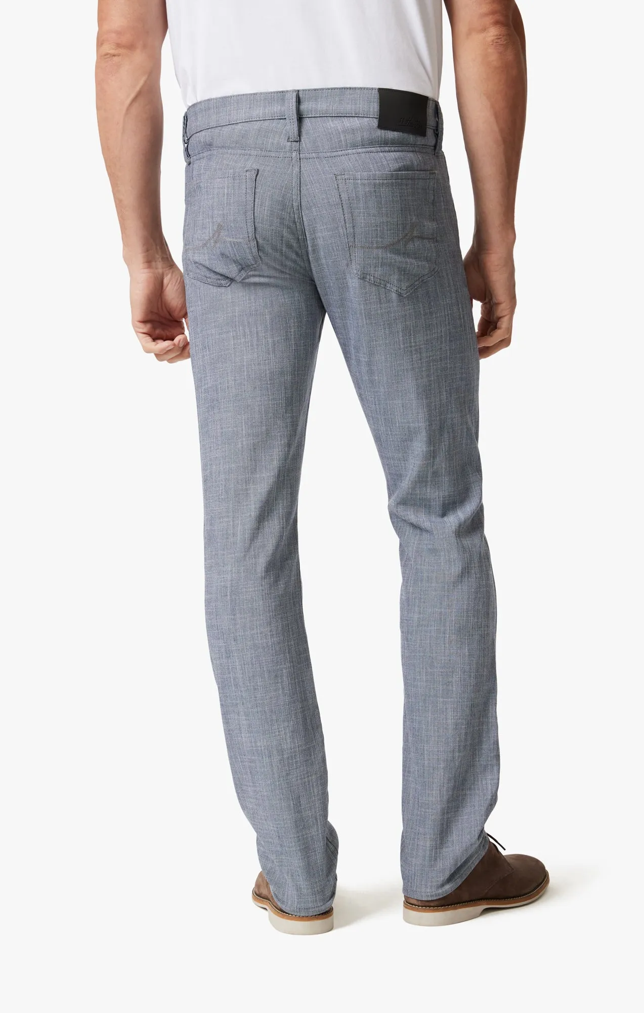 Courage Straight Leg Pants In Grey Cross Twill