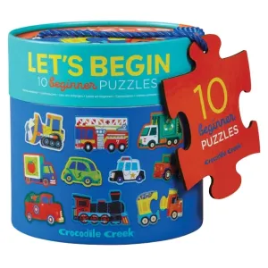 Crocodile Creek - Puzzle 10x2pcs - Lets Begin Vehicles