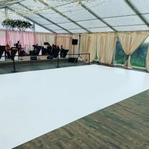 Dance Floor Wrap - White | Premium Vinyl with bubble-free technology | 8ft x 8ft, 10ft x 10ft, 12ft x 12ft, 16ft x16ft and 20ft x 20ft