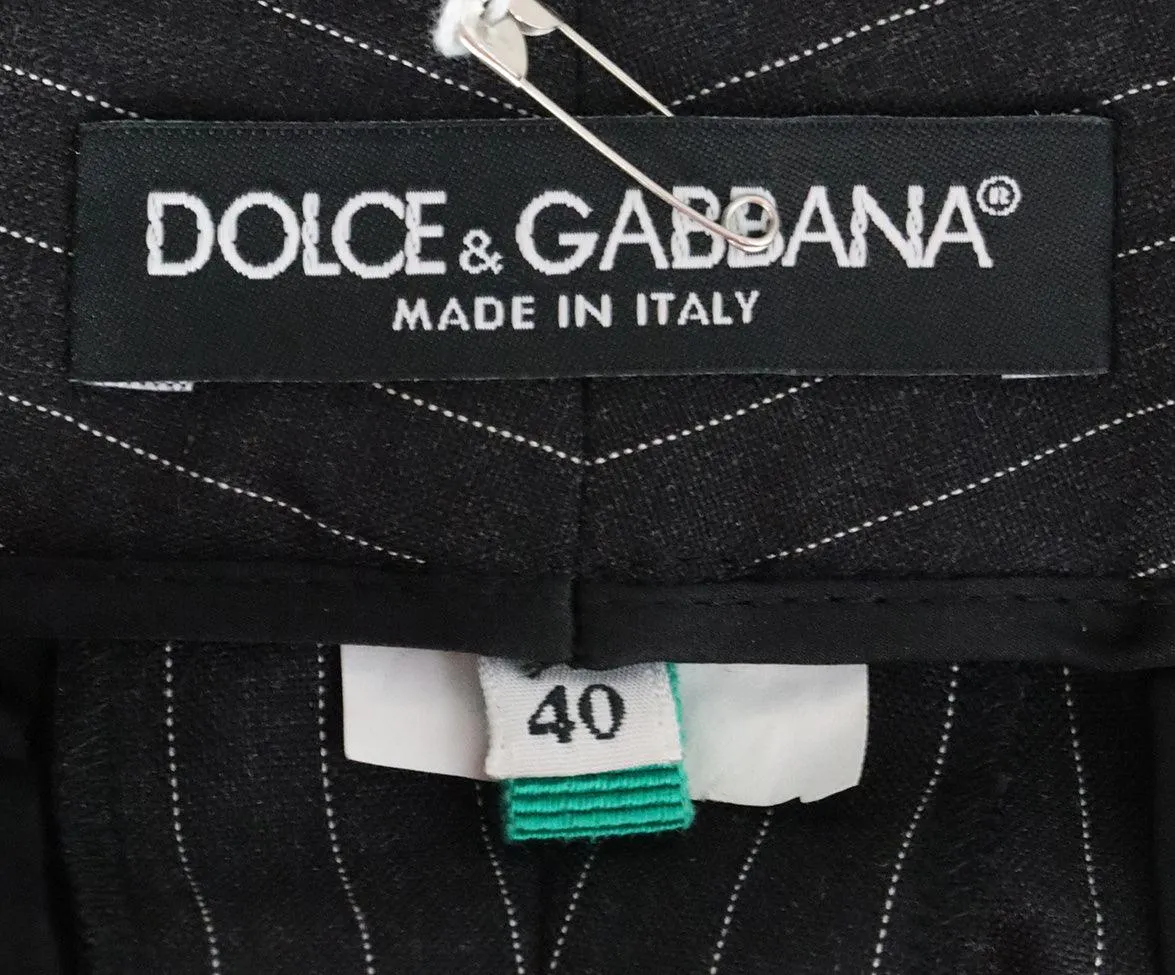 Dolce & Gabbana B&W Pinstripe Pants sz 4