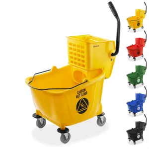 Dryser Commercial Mop Bucket with Side Press Wringer - 33 Quart