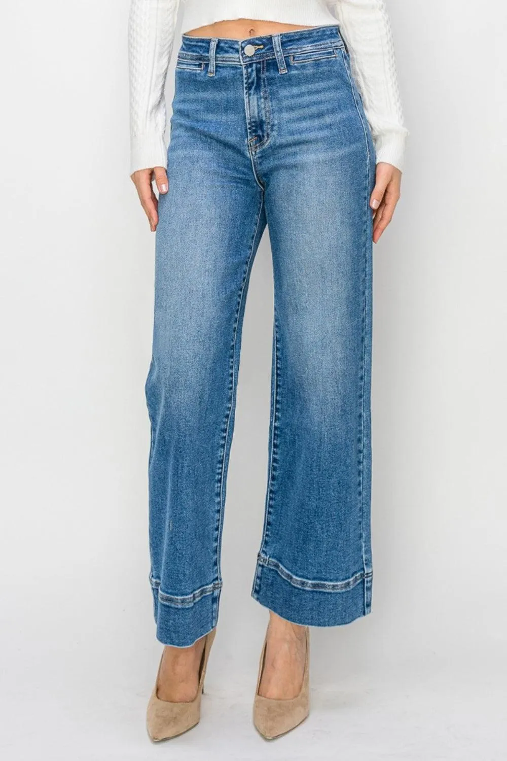 High Rise Wide Leg Jeans