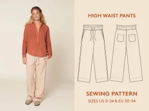 High Waist Pants - Sewing Pattern | Wardrobe By Me