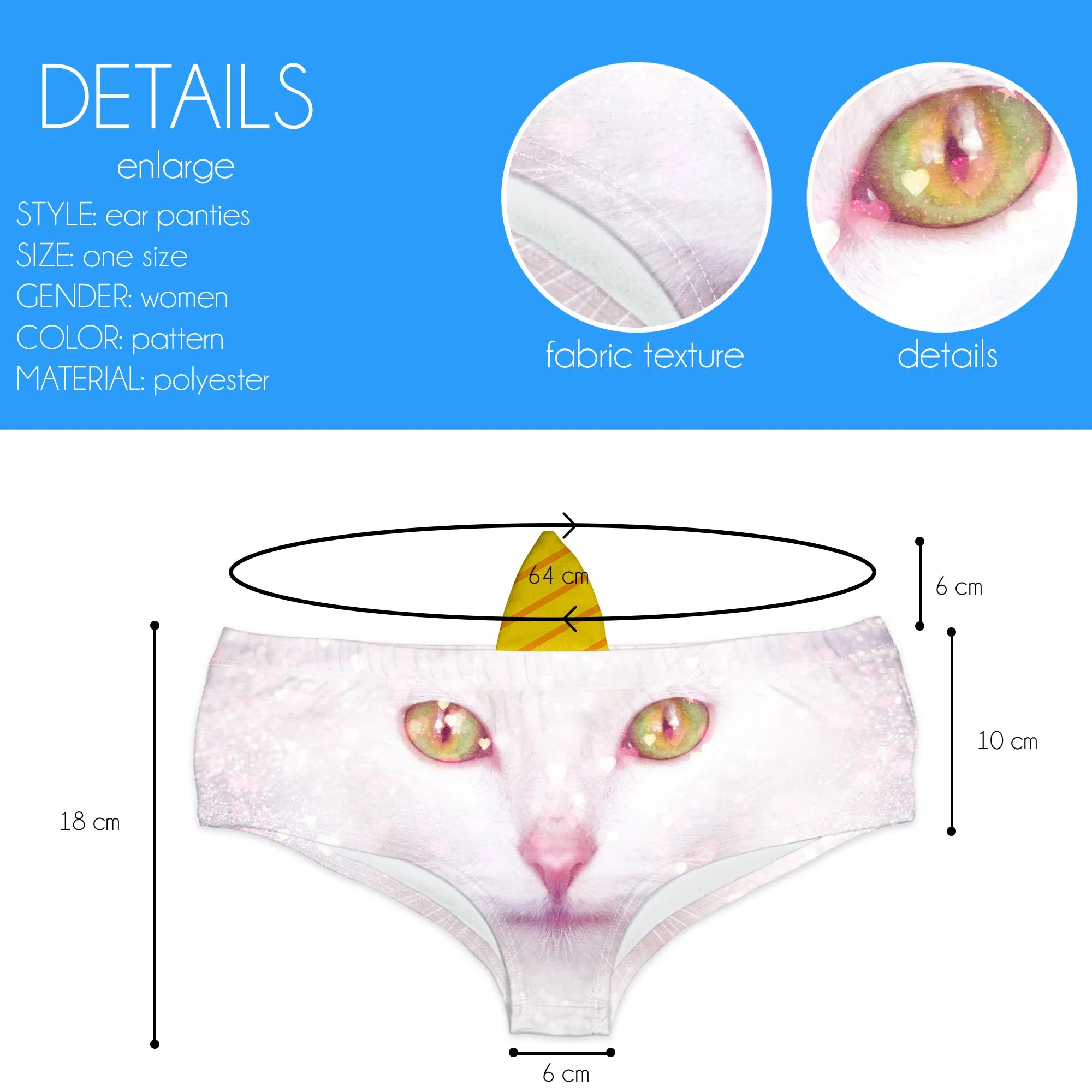 Horn Pantie - Glitter Kitticorn (6-10 UK Size)