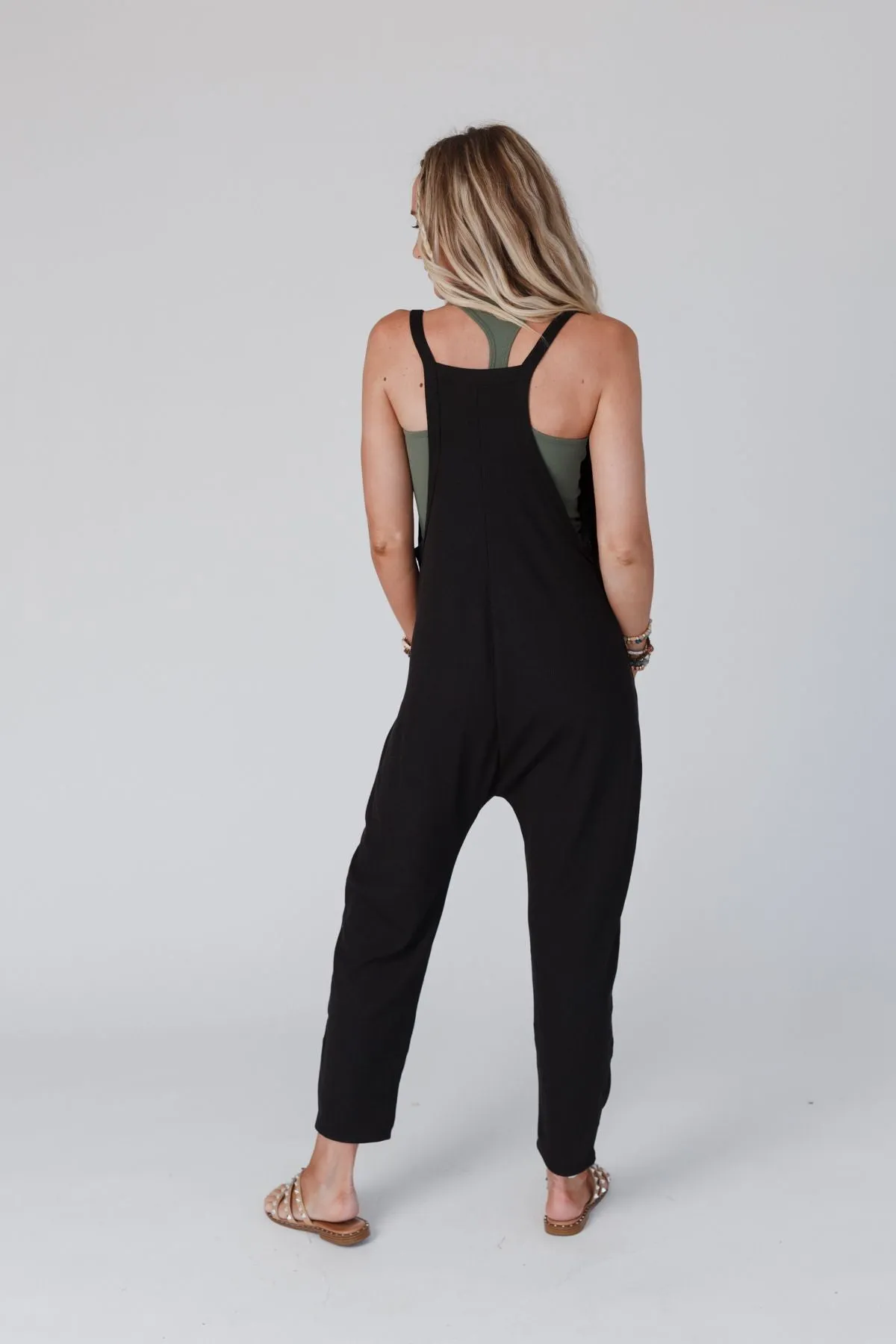 Hot Shot Harem Jumpsuit - Black