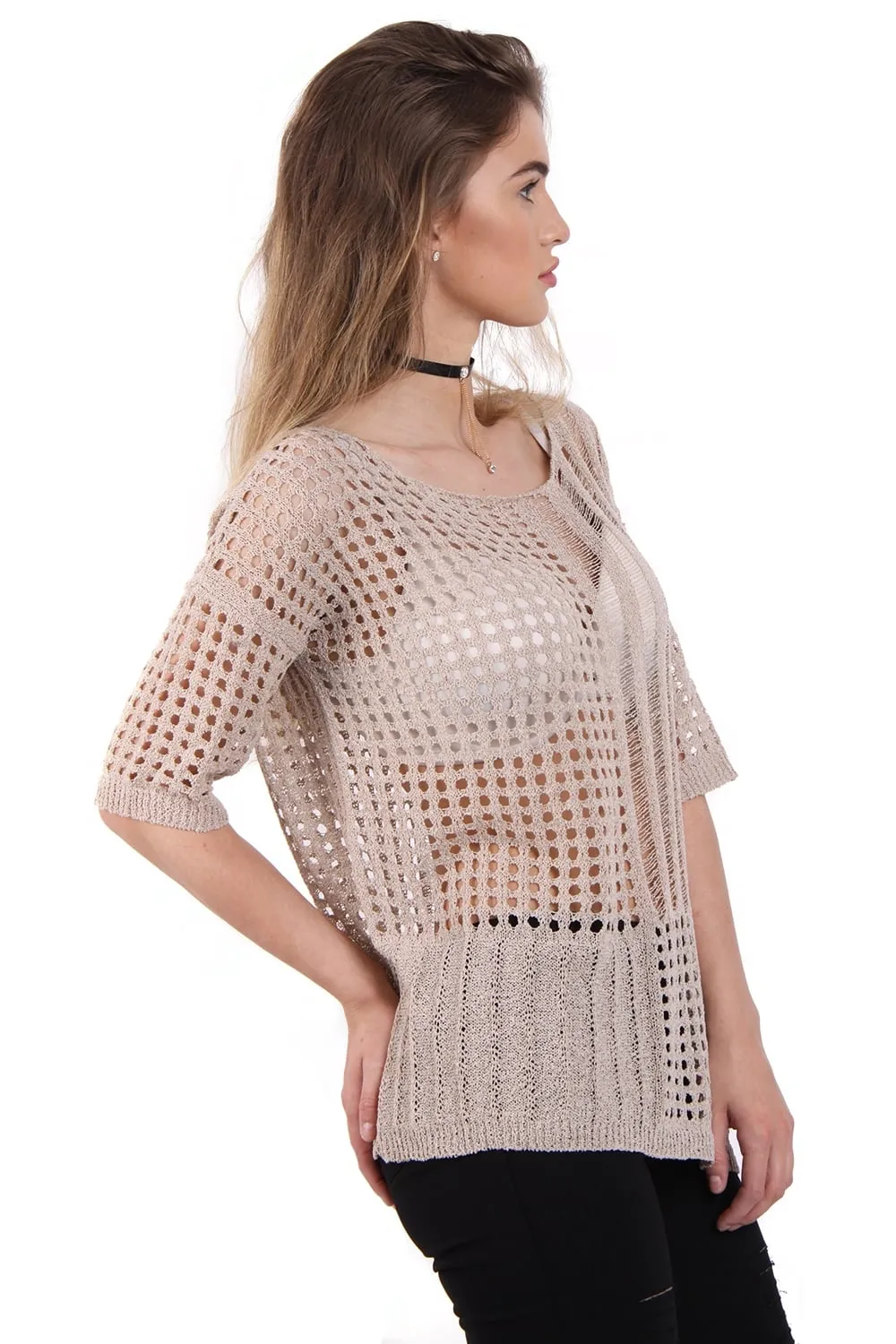 Knitted Ripped Hole Design Top