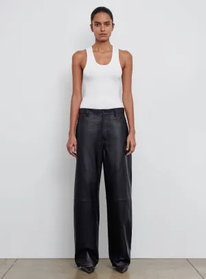 Leather Low Rise Pant