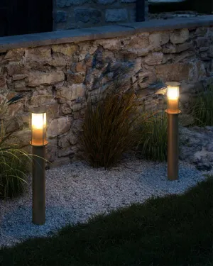 Linton Reed Glass Natural Brass Bollard