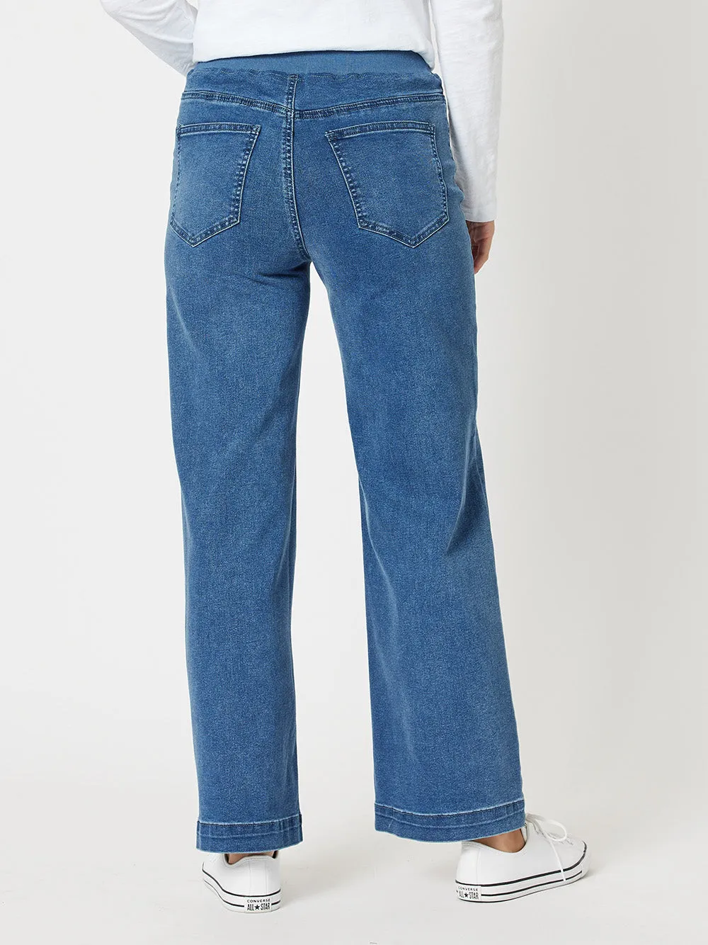 Maddy High Rise Wide Leg Jean - Denim