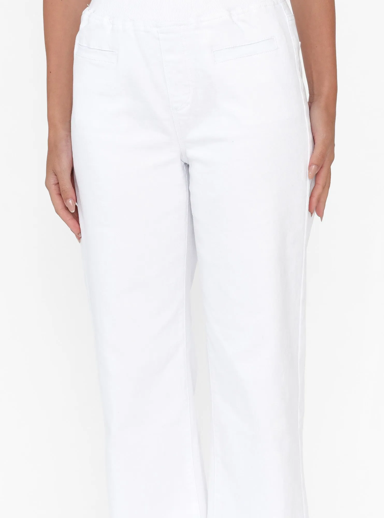 Maddy White Wide Leg Jeans