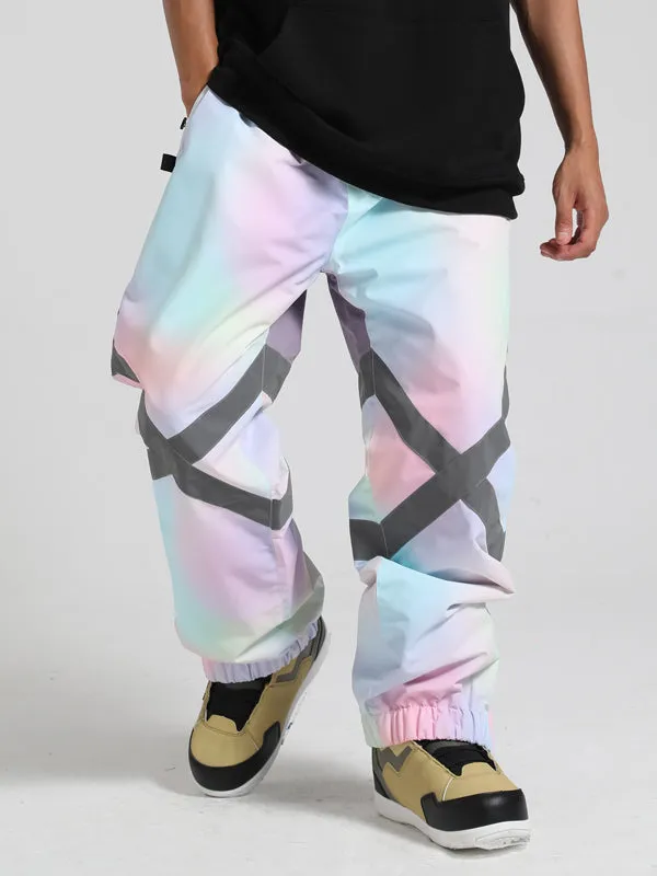 Men's Gsou Snow Elastic X Reflective Snowboard Pants