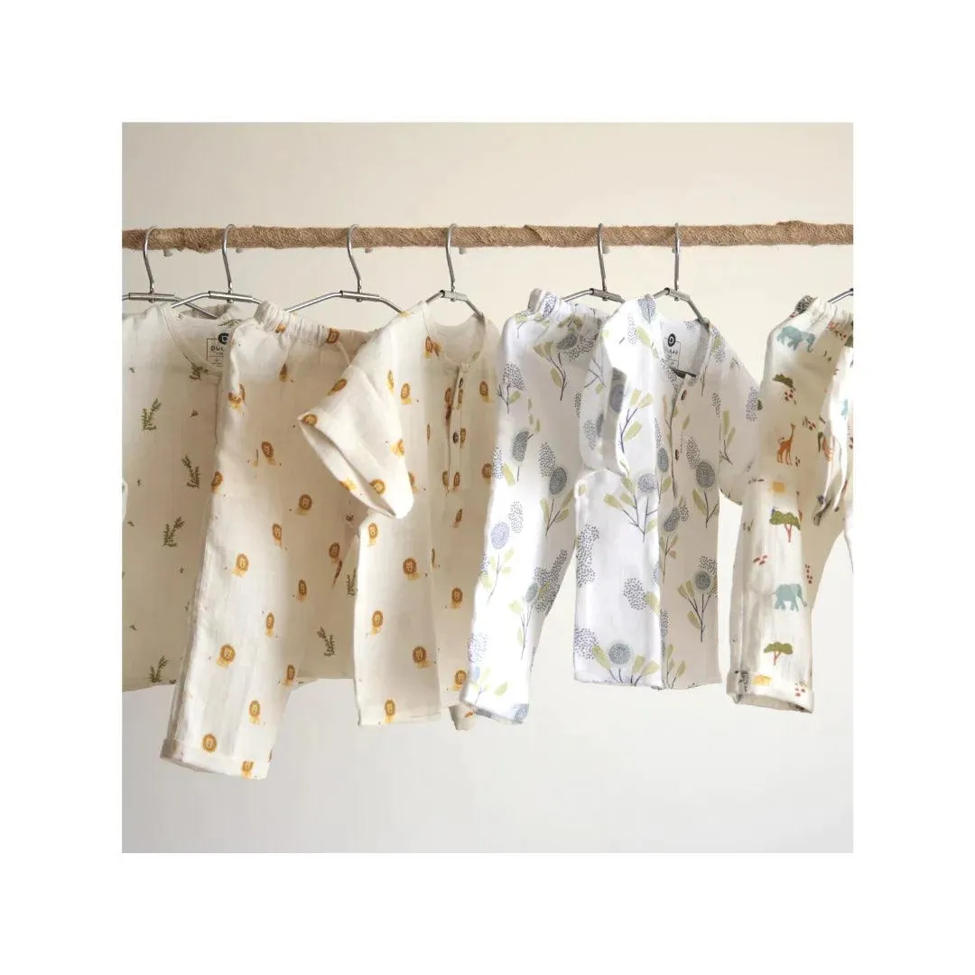 Organic Muslin Joggers Set | Just Lion Around