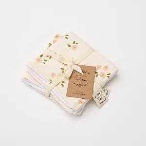 Organic Wash Cloth Set of 2 - Daisy