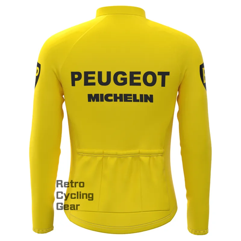 Peugeot Yellow 2 Fleece Retro Cycling Kits