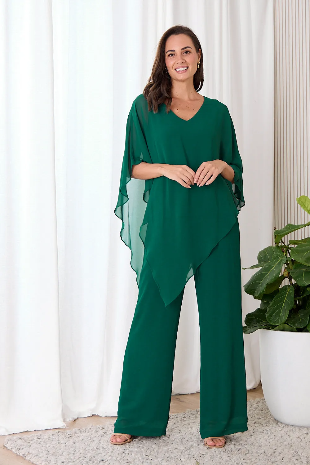 Rendezvous Chiffon Pants - Forest