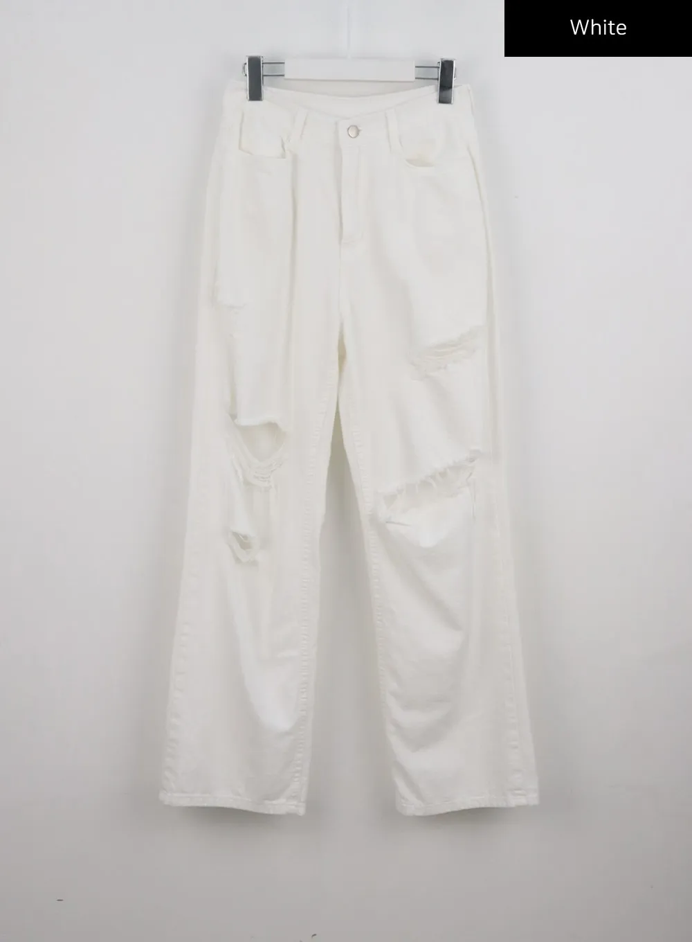 Ripped Wide Fit Cotton Pants CG310