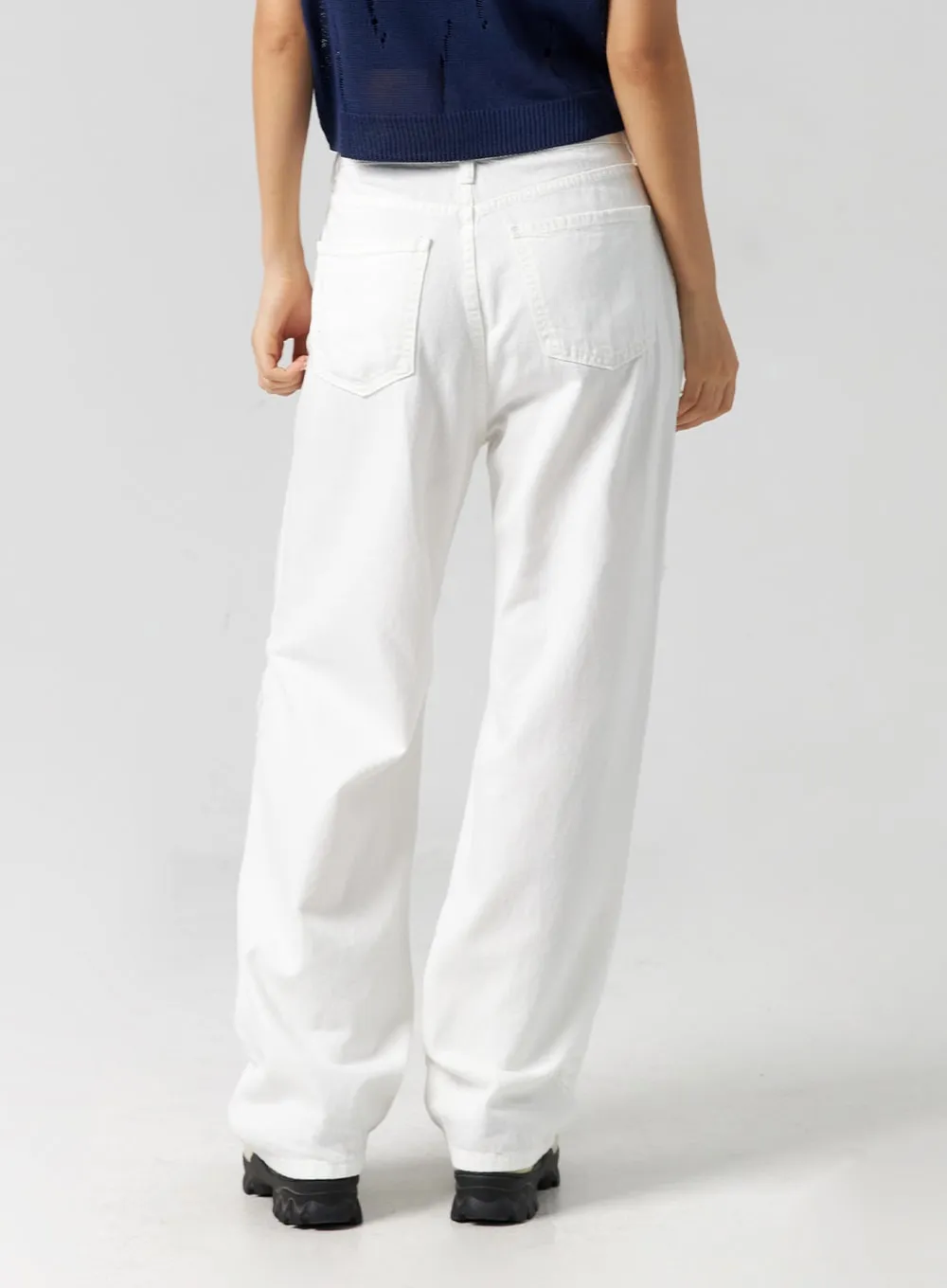 Ripped Wide Fit Cotton Pants CG310