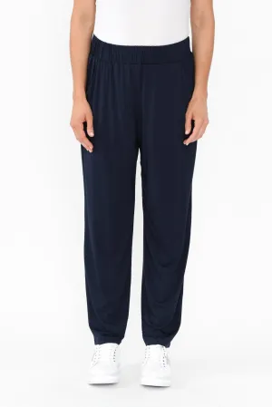 Rosella Navy Bamboo Pants