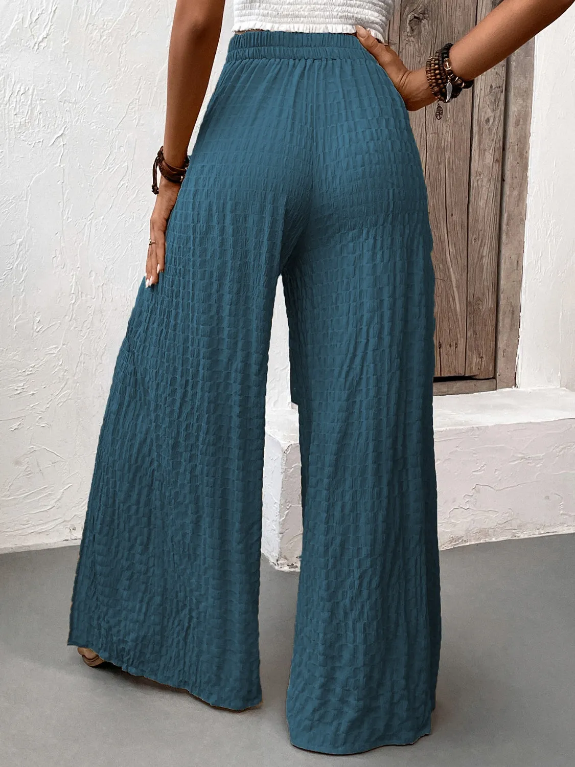 TEEK - Honey Tied Slit Wide Leg Pants