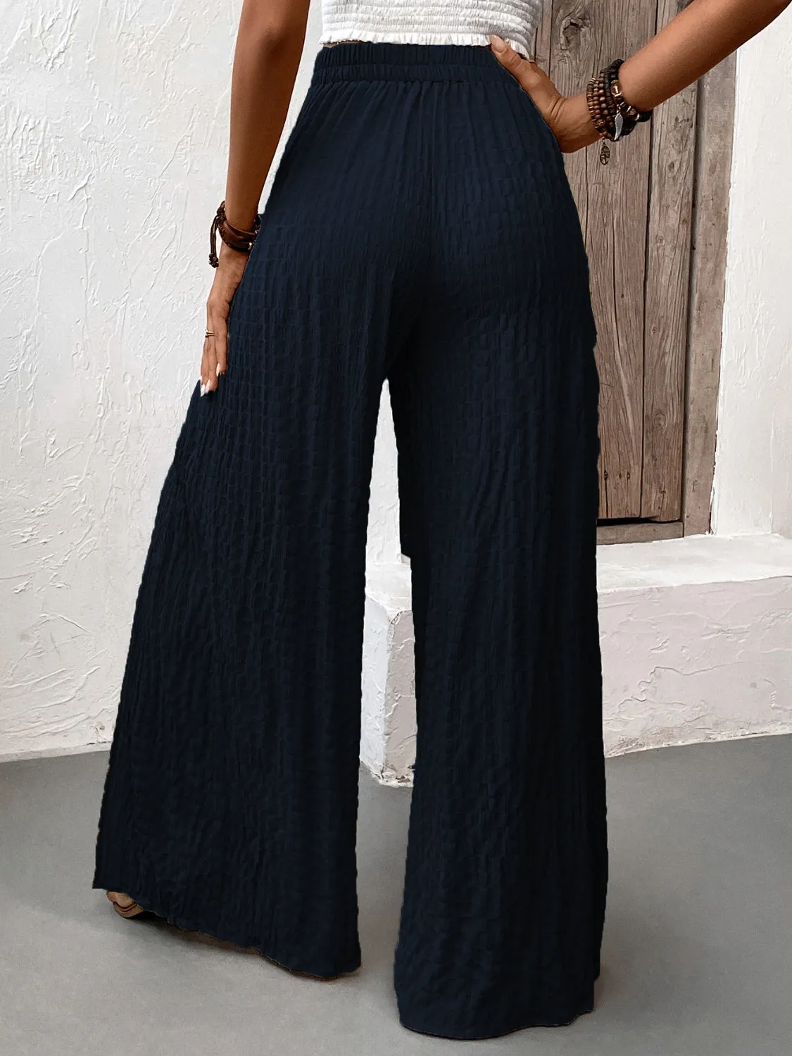 TEEK - Honey Tied Slit Wide Leg Pants