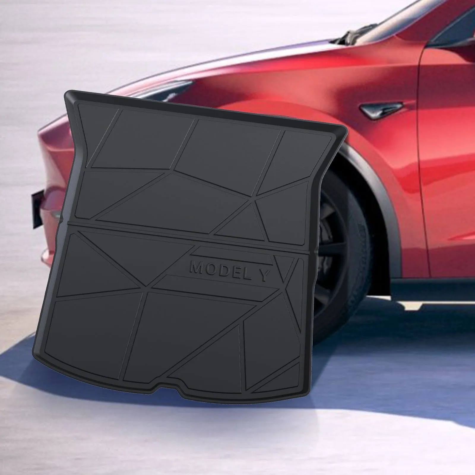 Tesla Model Y 2021 2022 Floor Storage Mat and Cargo Liners Rear Storage Slot Mat Rear Lower Layer(3pcs/set)