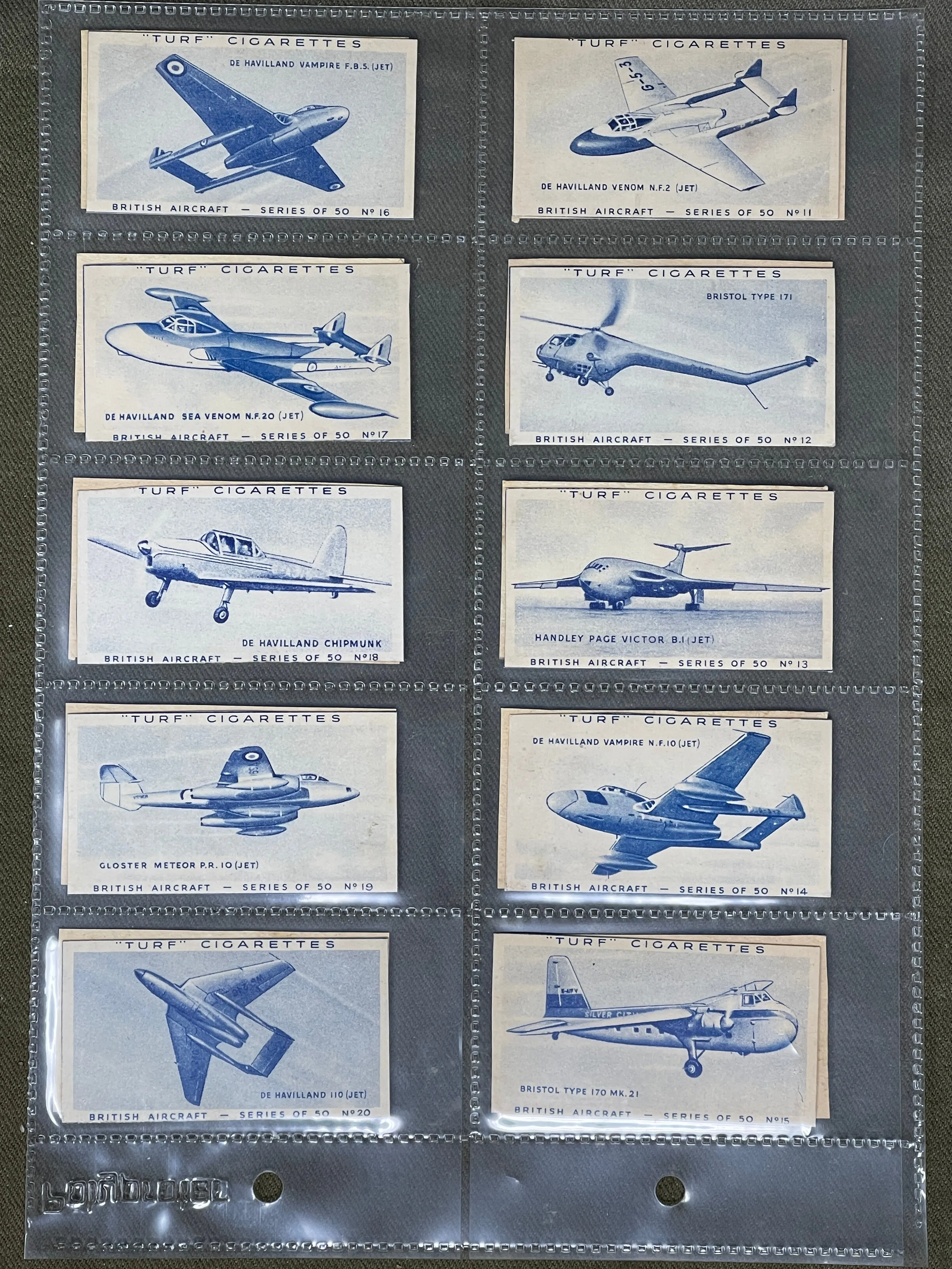 Turf Cigarette Card British Aircraft Series of 50