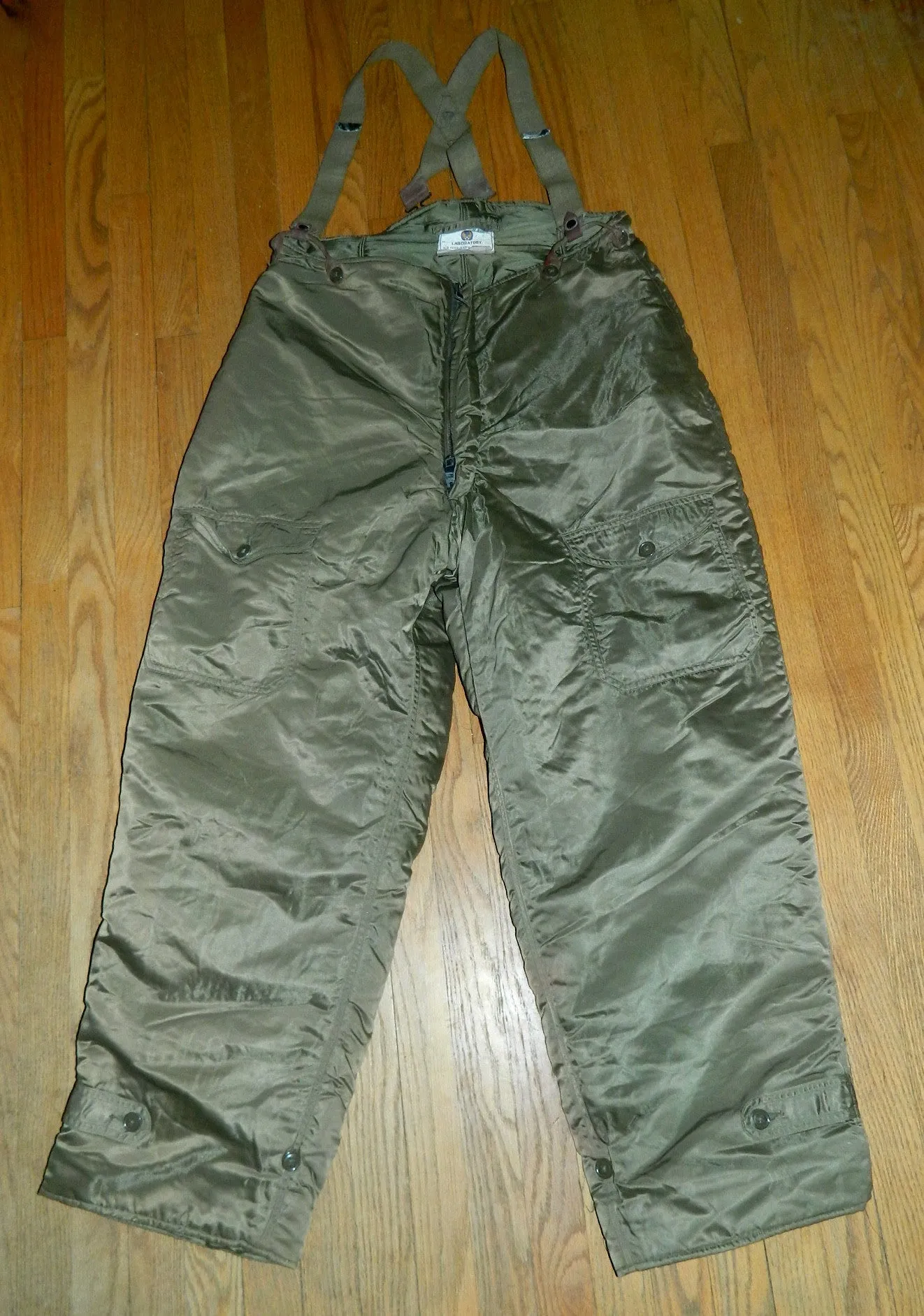 vintage 1940s Air Force arctic test pants / cold weather Ladd Field AFB US Military WWII USAAF