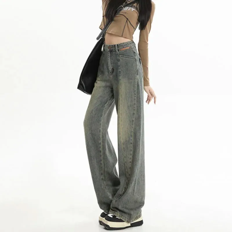 Vintage Washed Loose Straight Leg Y2K Denim Jeans