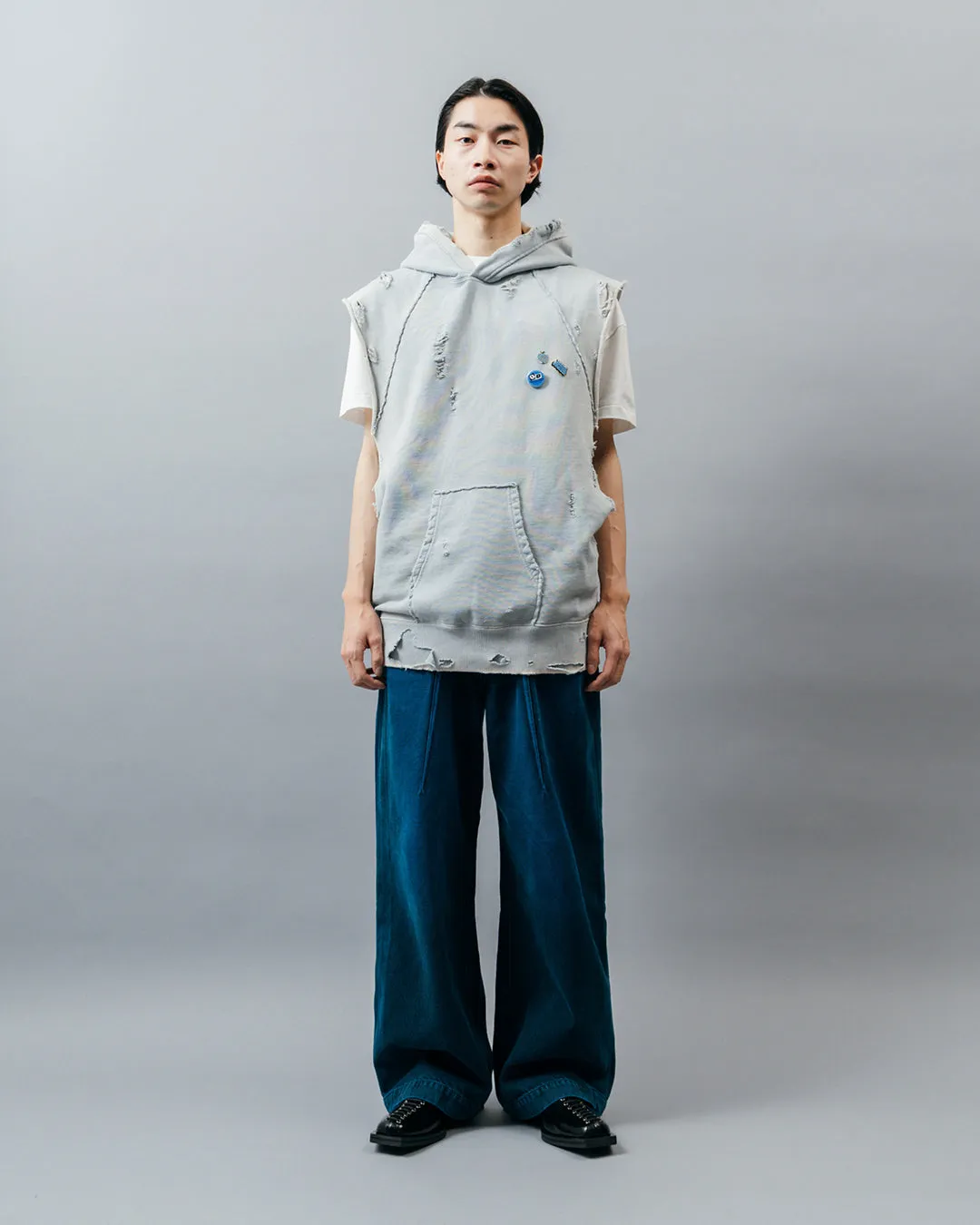 WIDE SEAM DENIM BAGGY PANTS .09【BLUE BLACK】