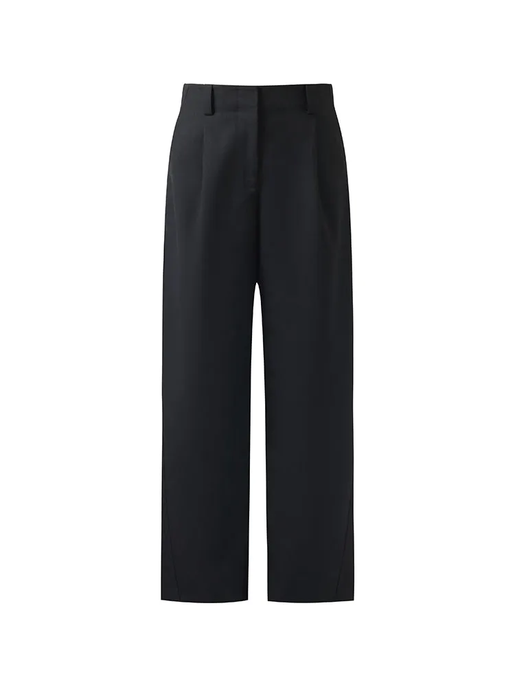 Wool Wide Leg Women Pants