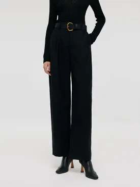 Wool Wide Leg Women Pants